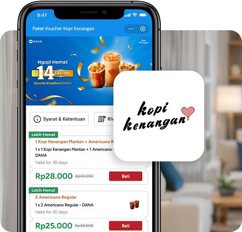 Kopi Kenangan voucher display in the DANA app