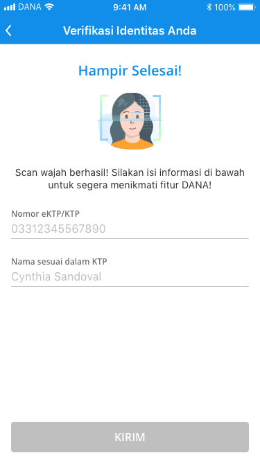 Pastikan data kamu sesuai eKTP & submit