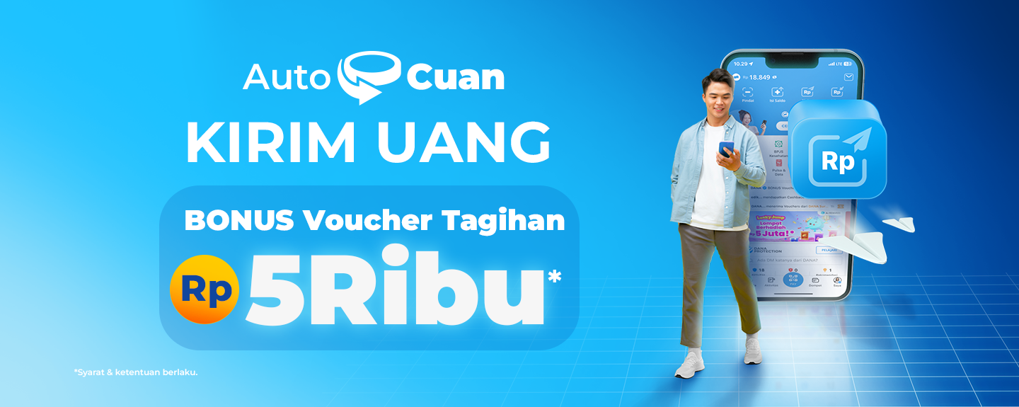 Kirim Uang & Dapetin Bonus Voucher Tagihan Rp5.000