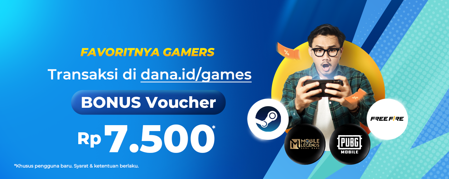 Transaksi di DANA Games Bonus Voucher Rp7.500*
