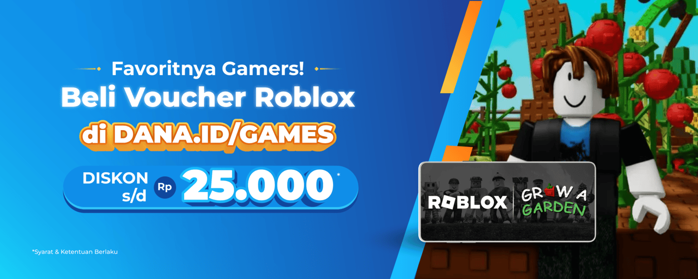 Buy Roblox Voucher in dana.id/games Discount up to IDR 25.000*