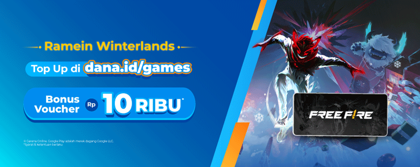 Ramein Winterlands Top Up Free Fire DANA Games BONUS Voucher Rp10 Ribu*