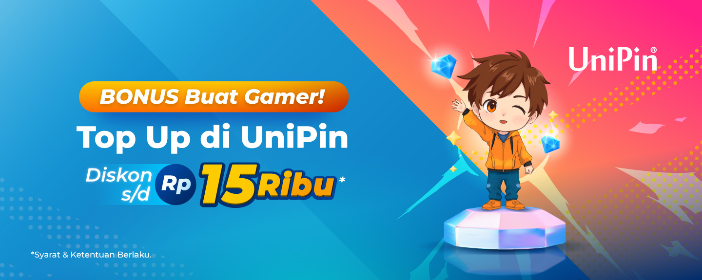 Bonus Buat Gamer! Top Up di UniPin Diskon s/d Rp15Ribu*