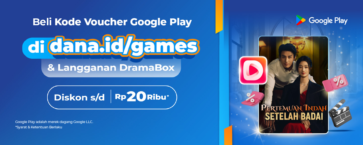 Beli Kode Voucher di dana.id/games Langganan DramaBox Diskon s/d Rp20.000*