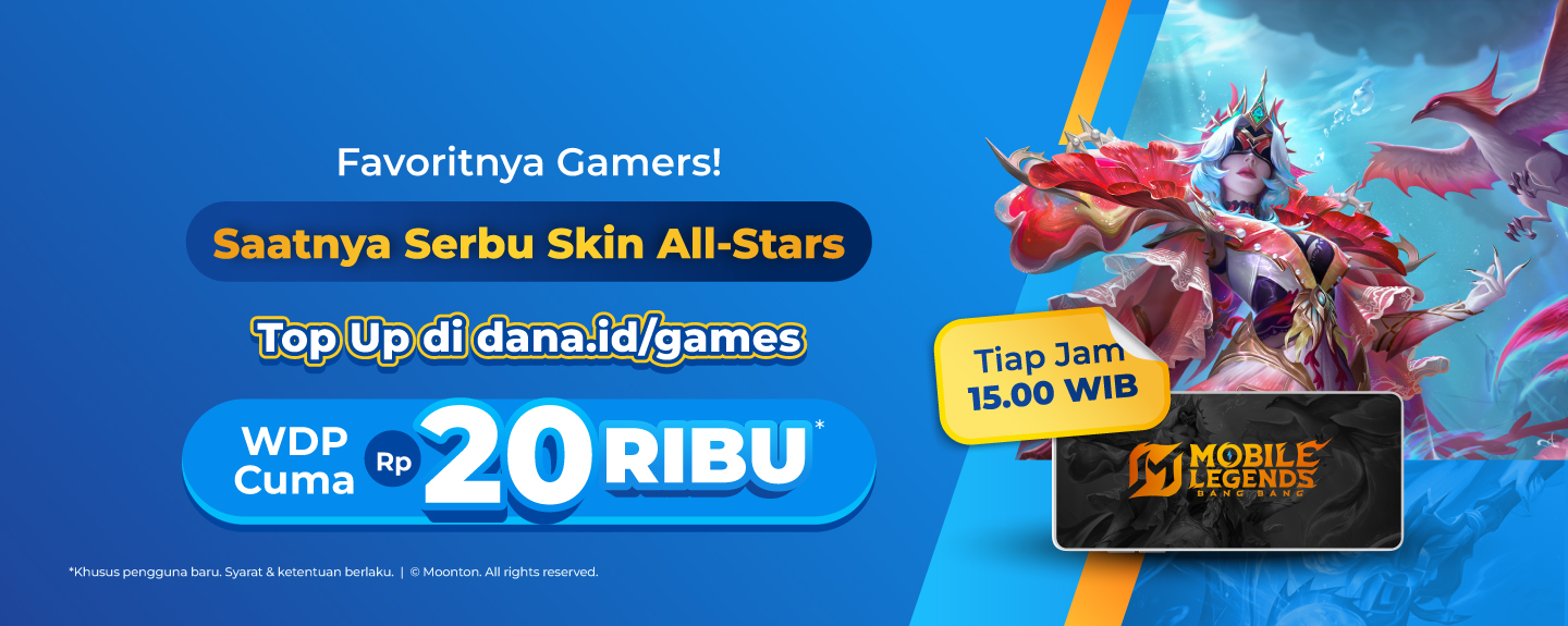 Saatnya Serbu Skin All Star Top Up di dana.id/games WDP Cuma Rp20 Ribu*