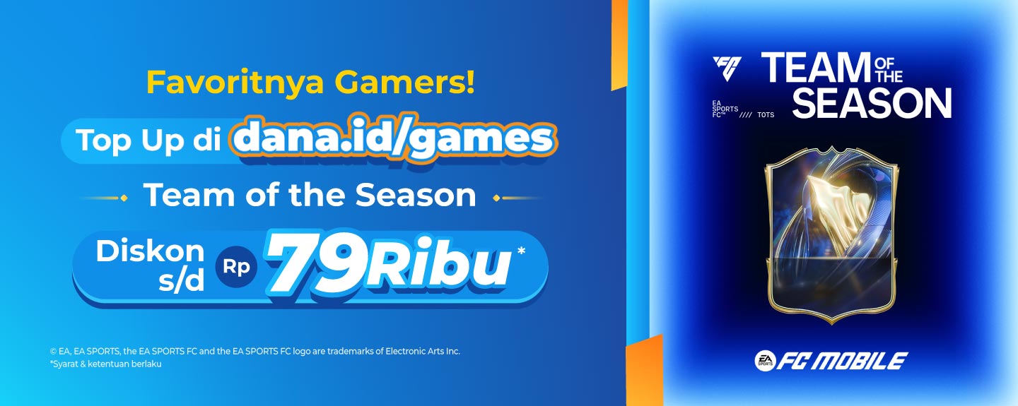 Top Up di DANA Games Team of the Season Diskon s/d Rp79Ribu*