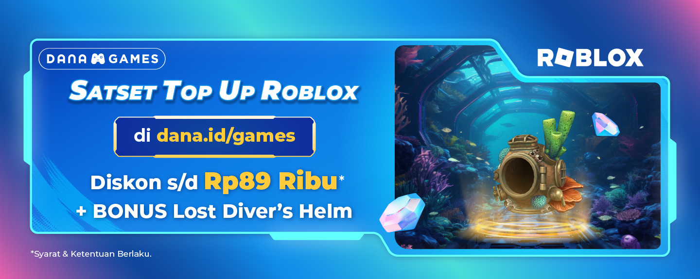 Top Up Roblox in dana.id/games Discount up to IDR 89.000*