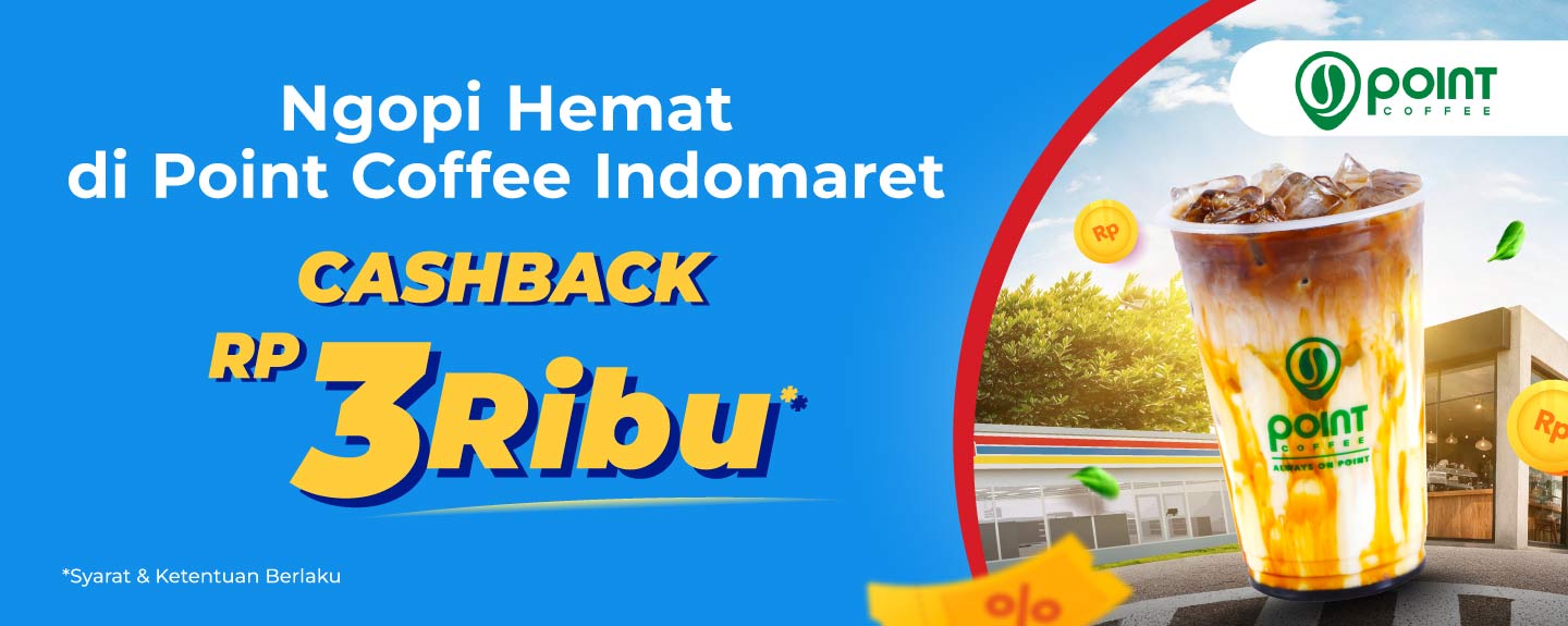 Get Rp3,000 Cashback on Coffee at Indomaret Point with DANA QRIS!